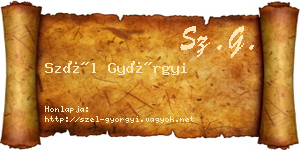 Szél Györgyi névjegykártya